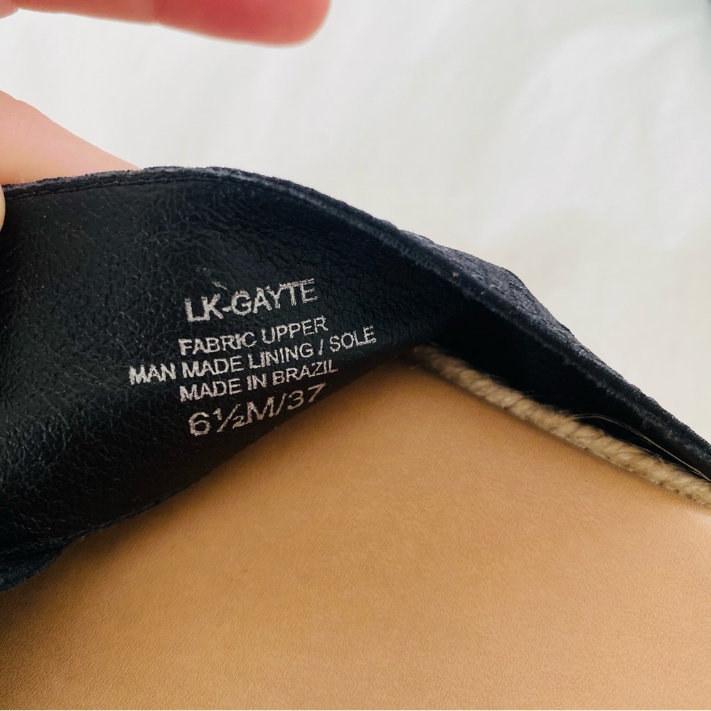 Lucky Brand NEW Gayte Black‎ Platform Espadrille Slide Sandals Size 6.5 - Picture 6 of 7